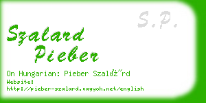 szalard pieber business card